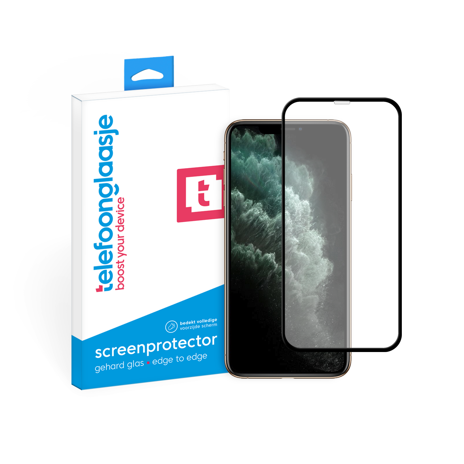 iPhone Xs Max/11 Pro Max screenprotector gehard glas Edge to Edge