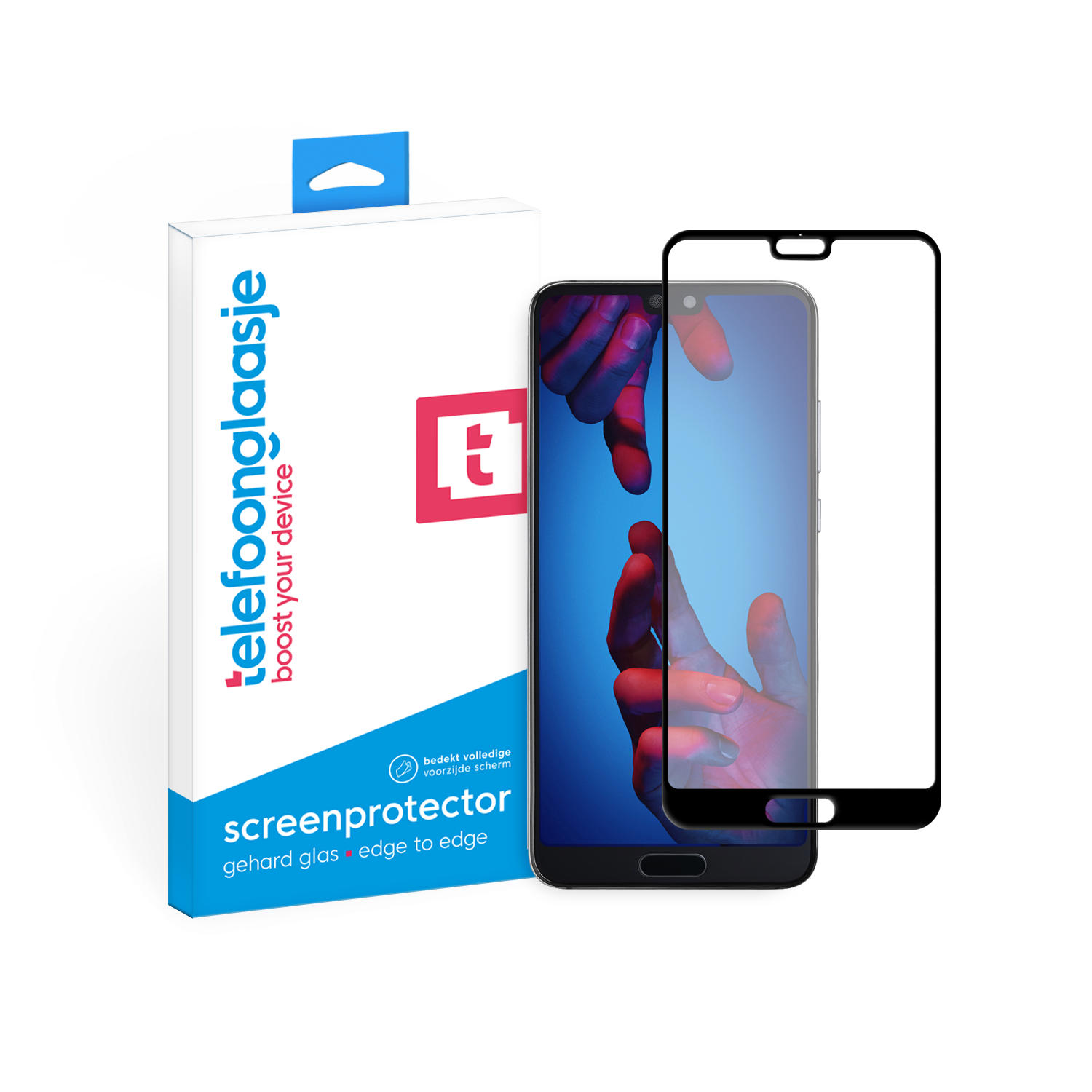Huawei P20 screenprotector gehard glas Edge to Edge