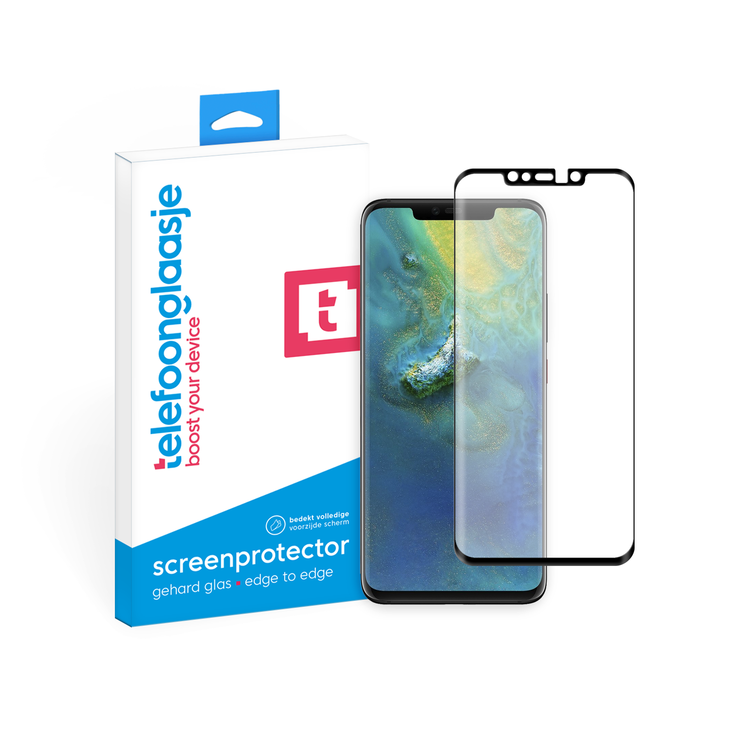 Huawei Mate 20 Pro screenprotector gehard glas Edge to Edge
