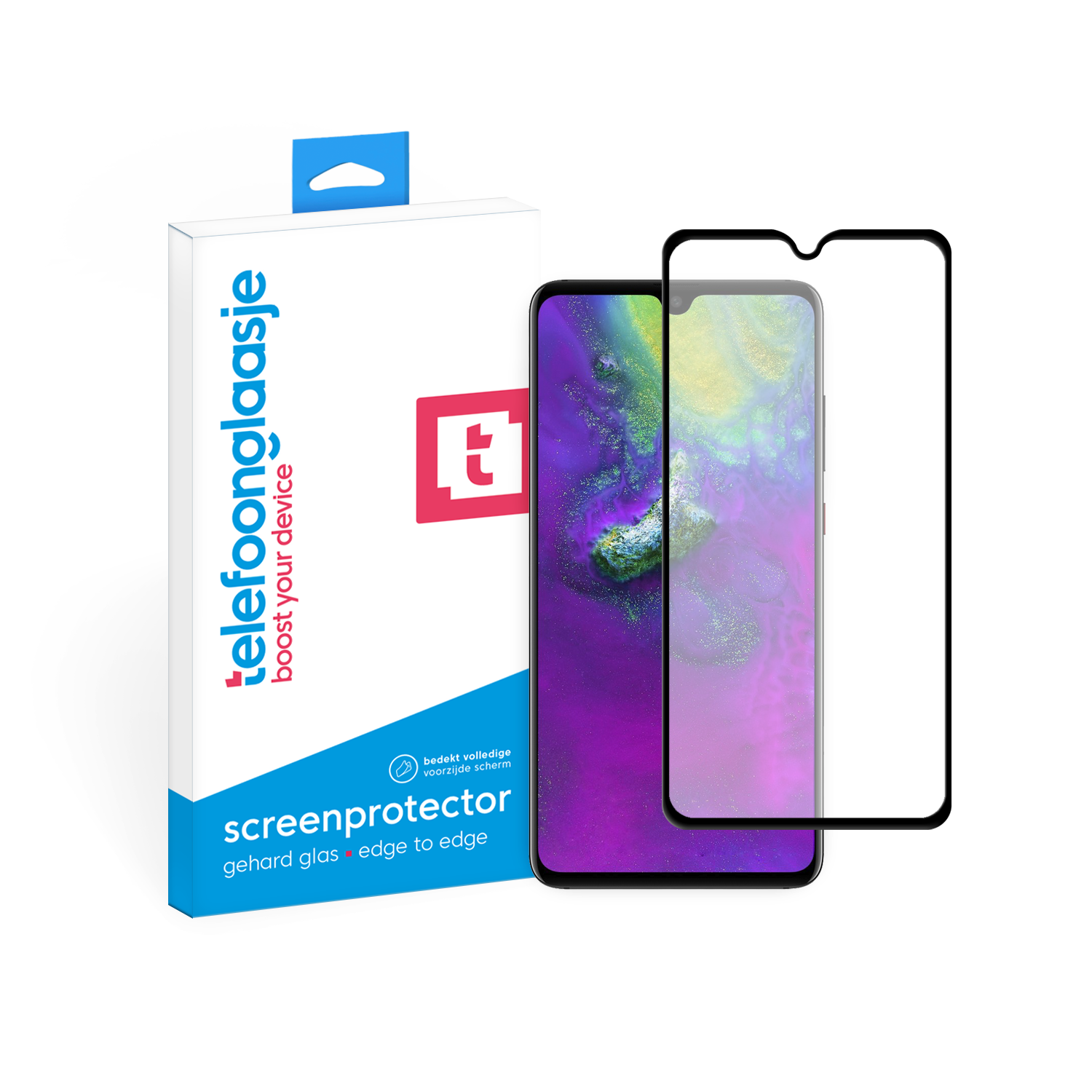 Huawei Mate 20 screenprotector gehard glas Edge to Edge