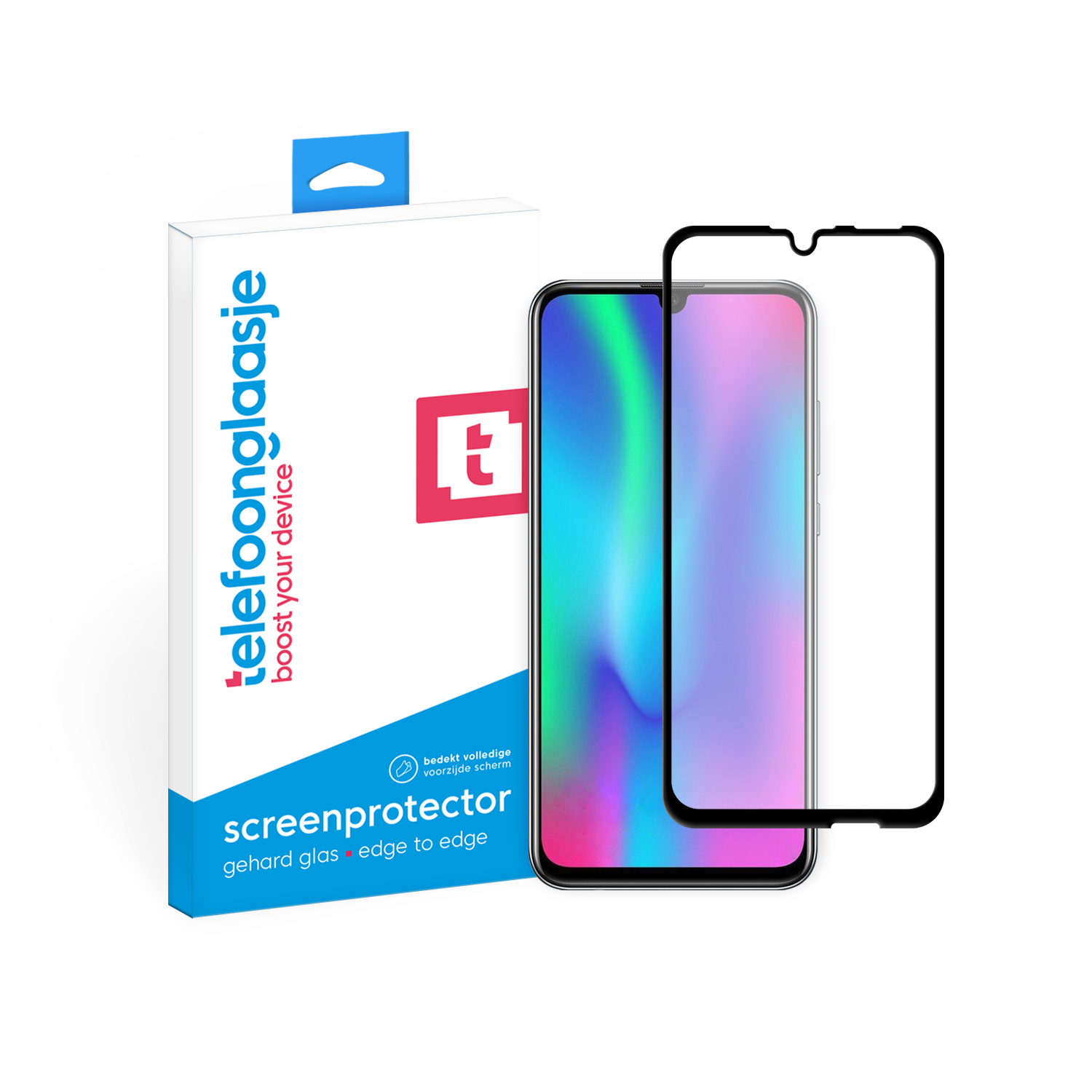 Honor 10 Lite screenprotector gehard glas Edge to Edge