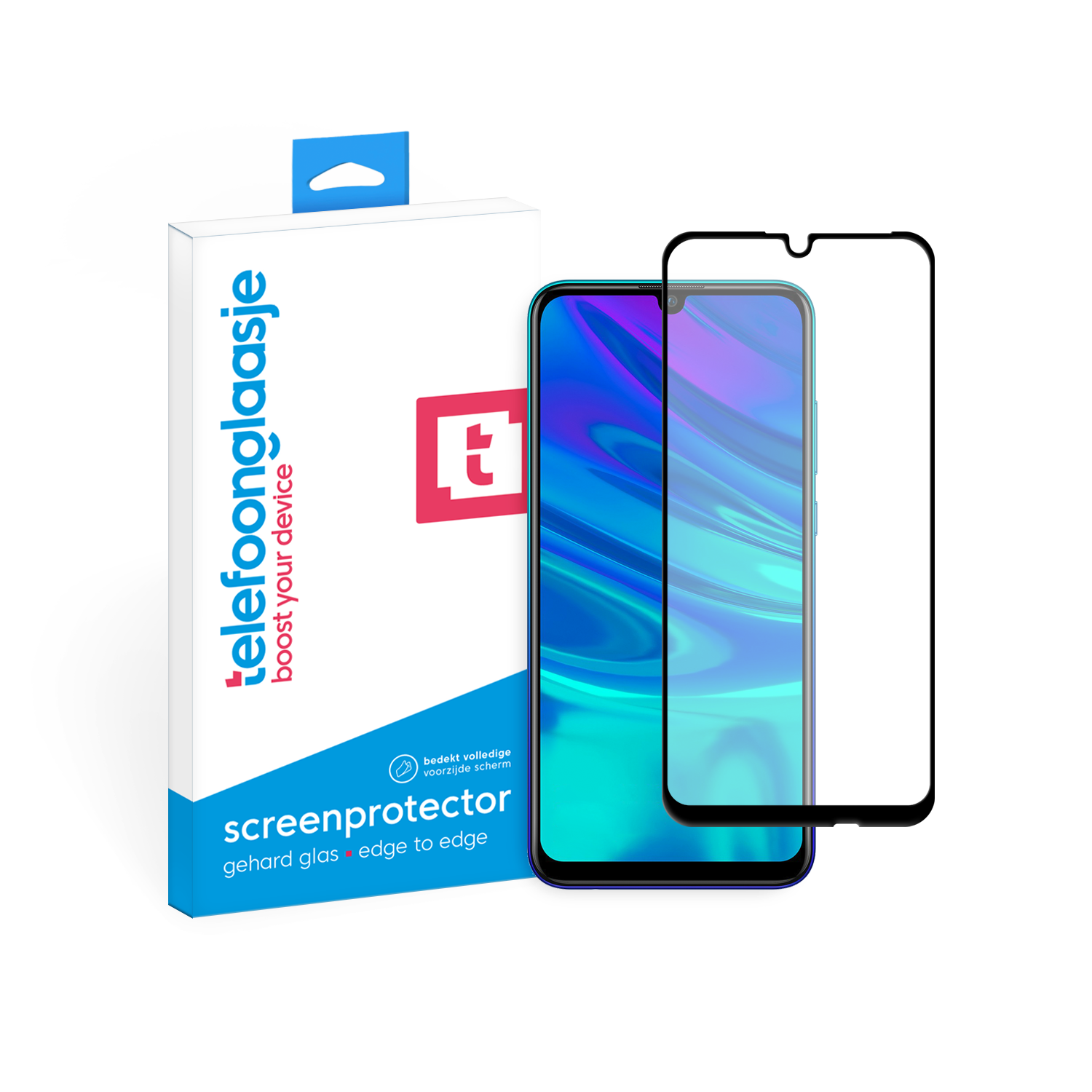 Huawei P Smart 2019 screenprotector gehard glas Edge to Edge