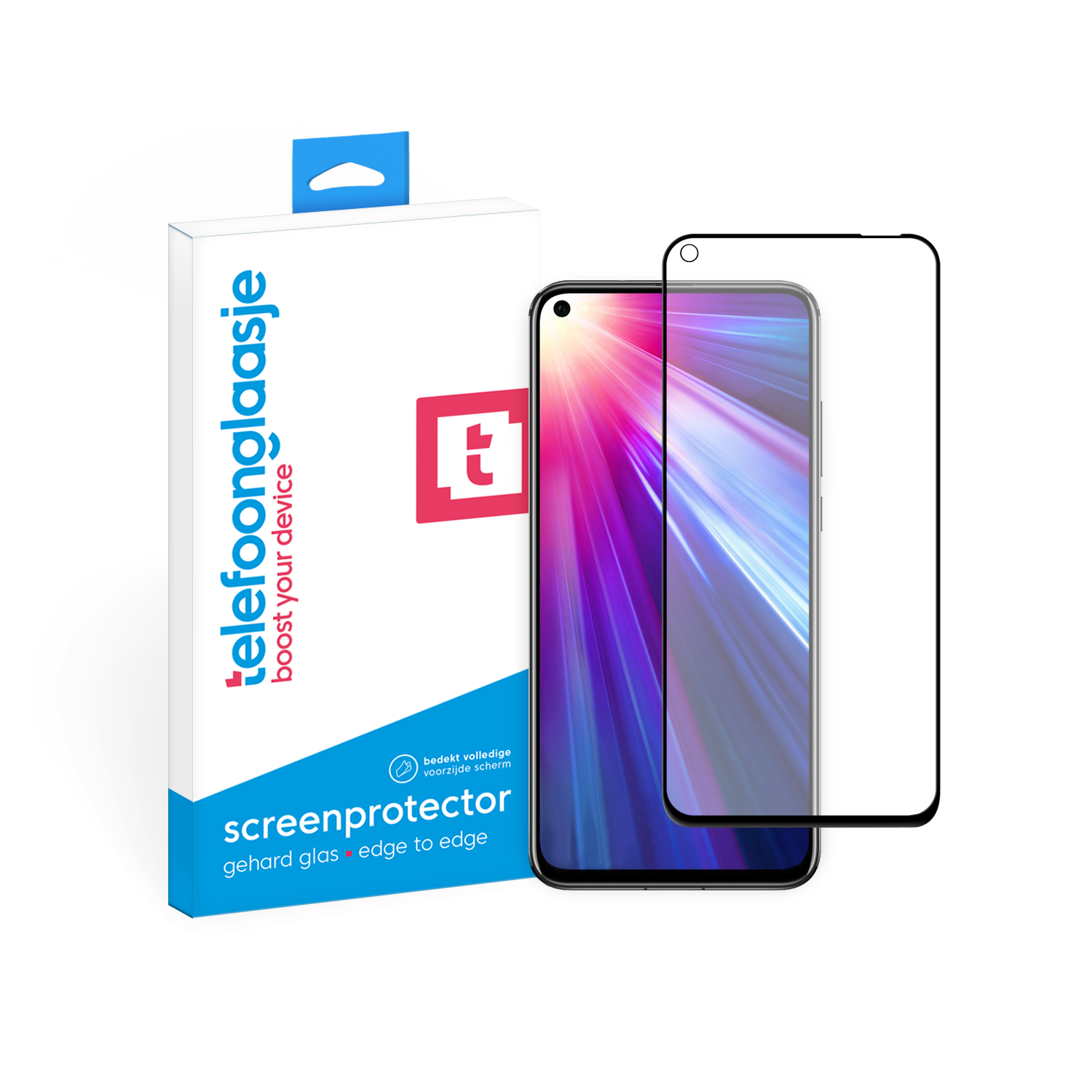 Honor View 20 screenprotector gehard glas Edge to Edge