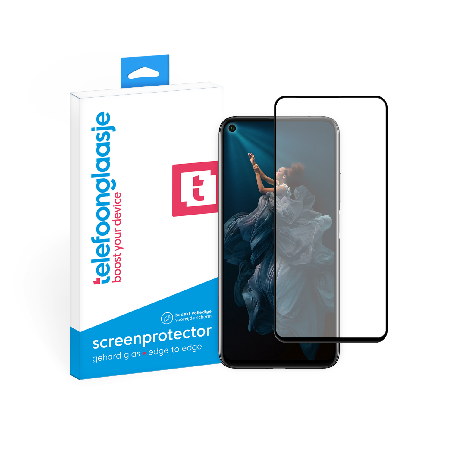 Honor 20 (Pro) screenprotector gehard glas Edge to Edge