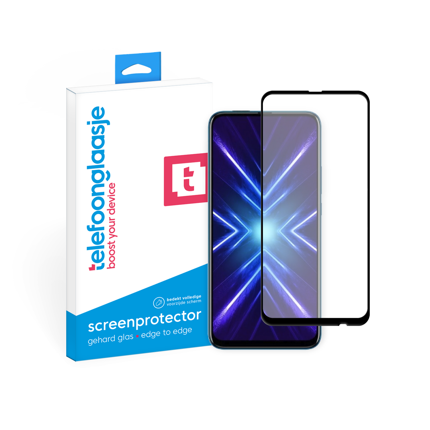 Honor 9X screenprotector gehard glas Edge to Edge