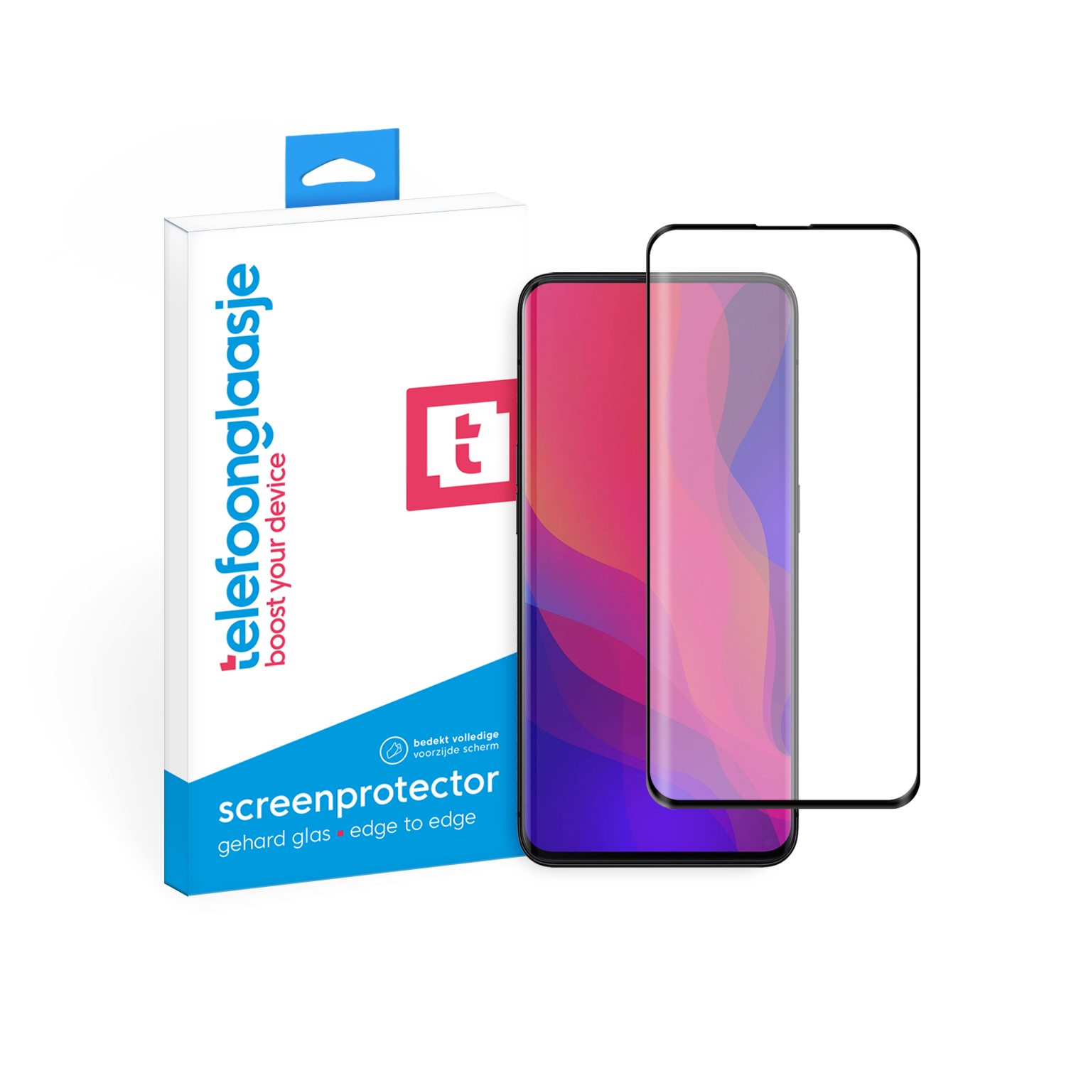 OPPO Find X screenprotector gehard glas Edge to Edge